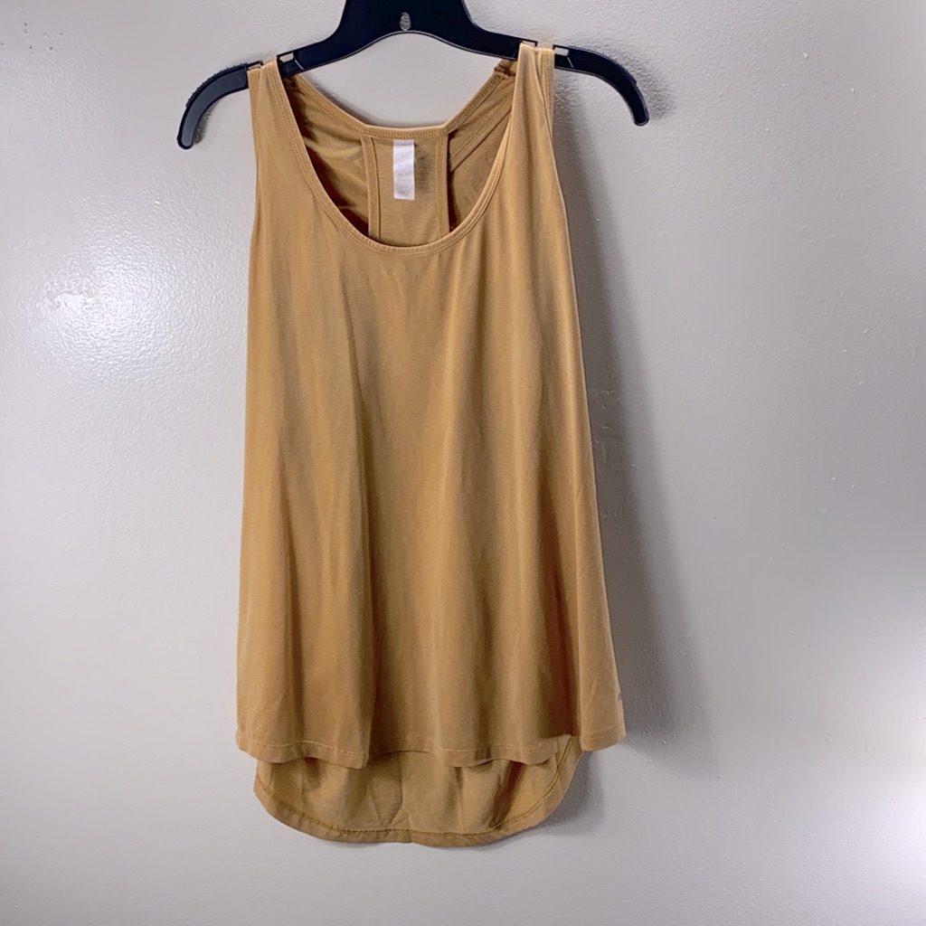 Marika Women's Yellow Athletic Cut Out Tank Top Size Xl